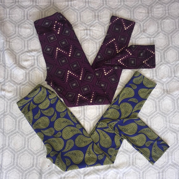LuLaRoe Other - EUC Lularoe Tween leggings 2 pair! Paisley & Aztec